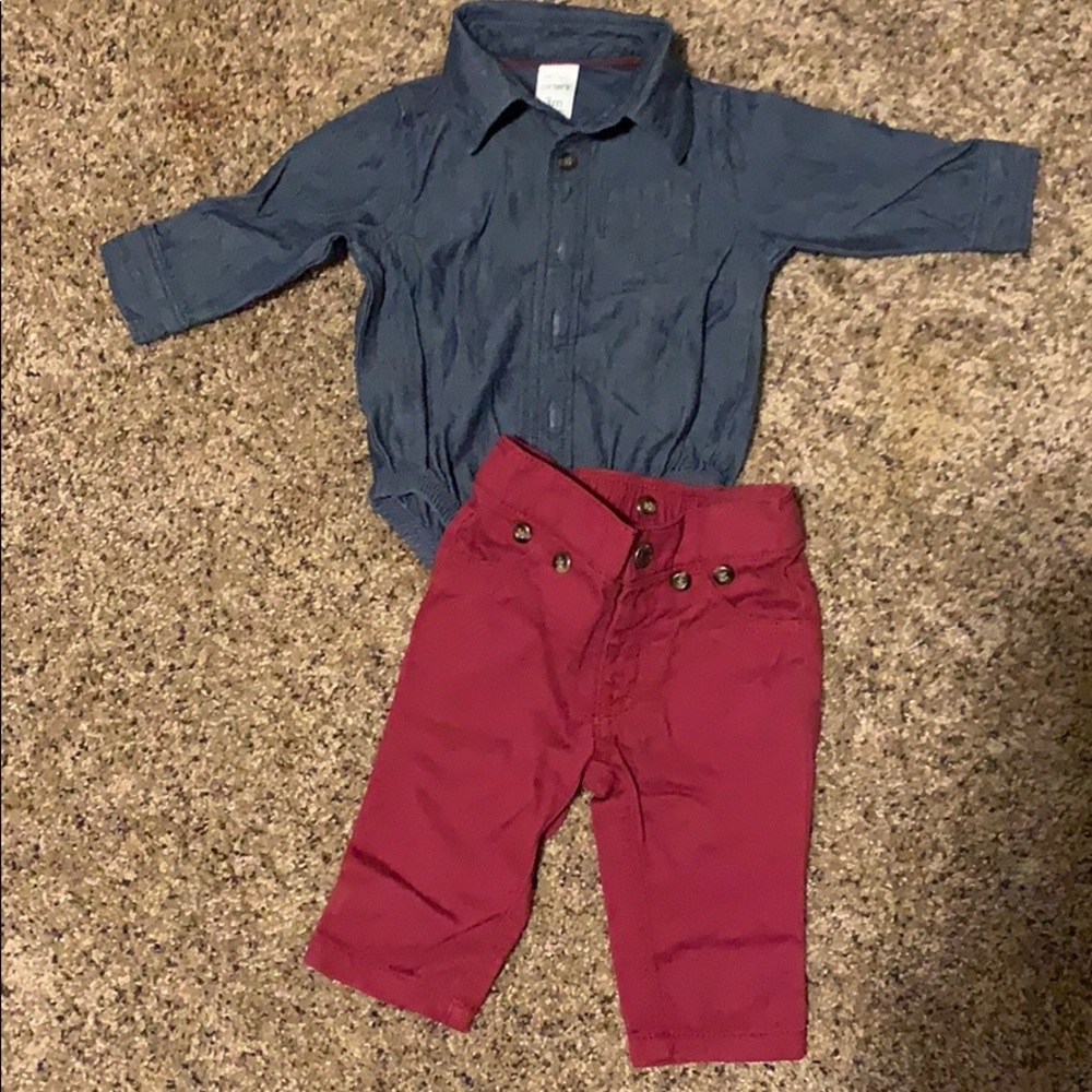 3 months dress shirt and pants